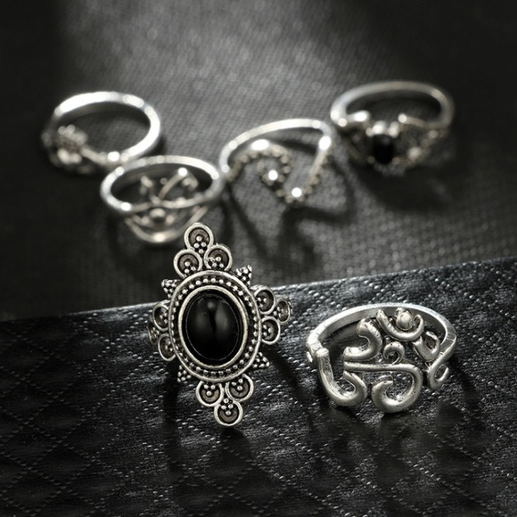 Evanora ♡ Bohemian 13 Midi Rings SET GIFT - Picture 3 of 9